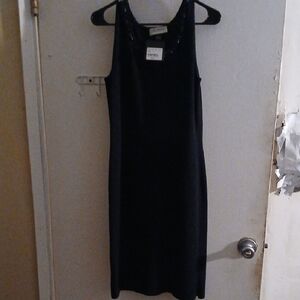 St. John Elegant Black Midi Dress